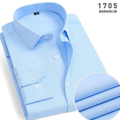 Mens Long-sleeved Non-ironing Anti-wrinkle Shirts