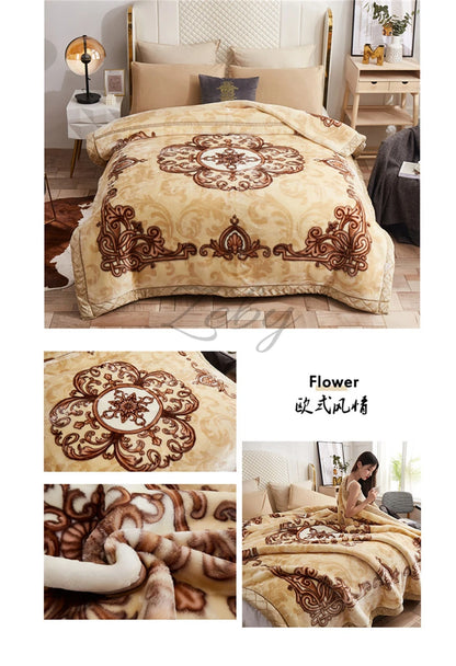 European Style Warm Raschel Blanket Weighted Comforter
