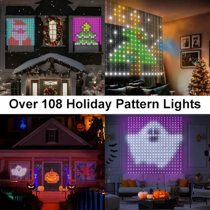 LED Smart Curtain Fairy Lights Music Strip