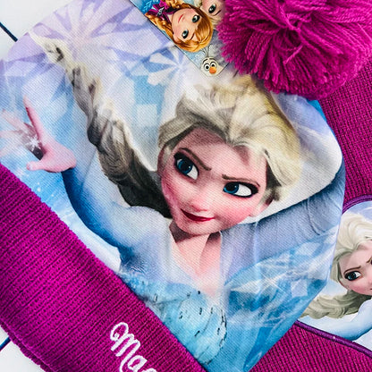 Magic Elsa Cartoon Scarf Hat glove