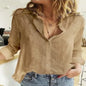 Vintage Cotton Linen Casual Tops Womens Fashion