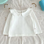 2 Pcs Lapel Denim Baby Girl Romper Set