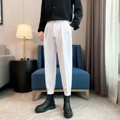 Solid Color Baggy Casual Harem Pants Men