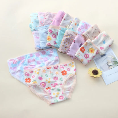 12PC Cotton Girls Underwear Briefs