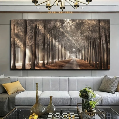 Mountain night canvas painting, natural scenery
