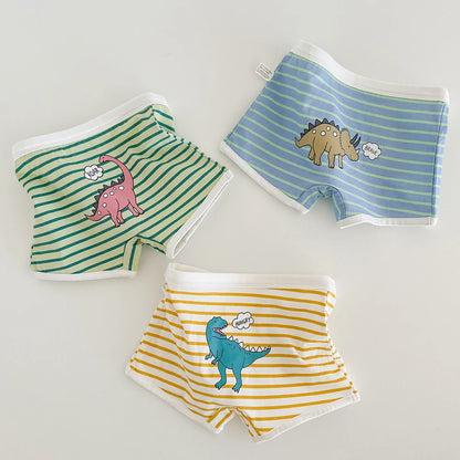 3PCS Young Girls/Boys Cute Cotton Briefs Boxers Underwear