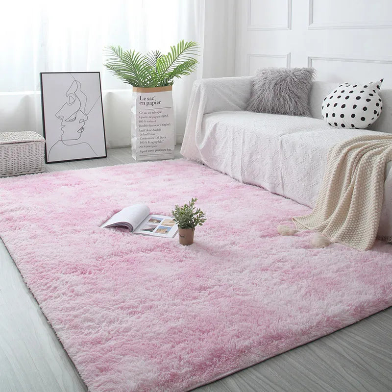 White Fluffy Modern Home Decor Rug Non-Slip
