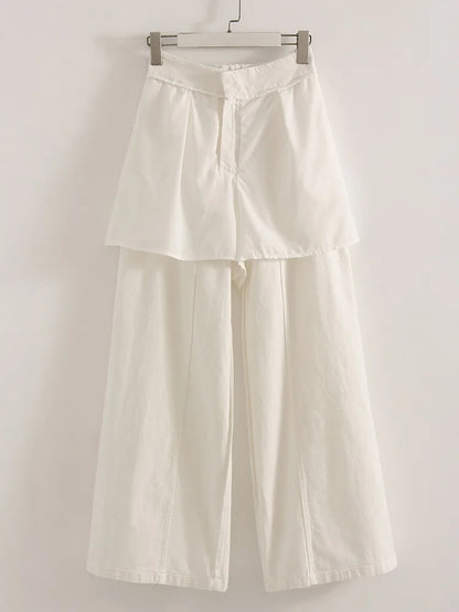 Women Wide Leg Formal Straight Leg Pants