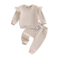 2 Pcs Baby Girls Long Sleeve Sweatshirt Outfits