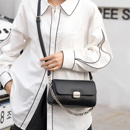 Genuine Leather Women's Barrel Crossbody Bag