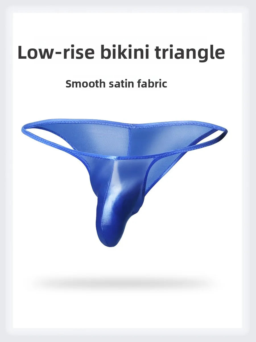 Low Waist Ice Silk Smooth Men's e Underwear