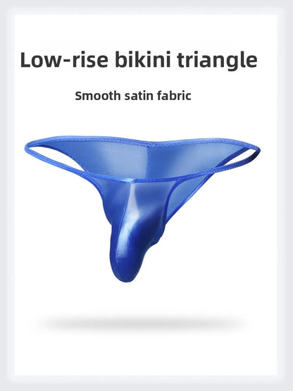 Low Waist Ice Silk Smooth Men's e Underwear