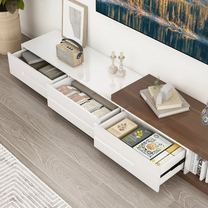 Extendable TV Stand for Up to 120"TV, Wood