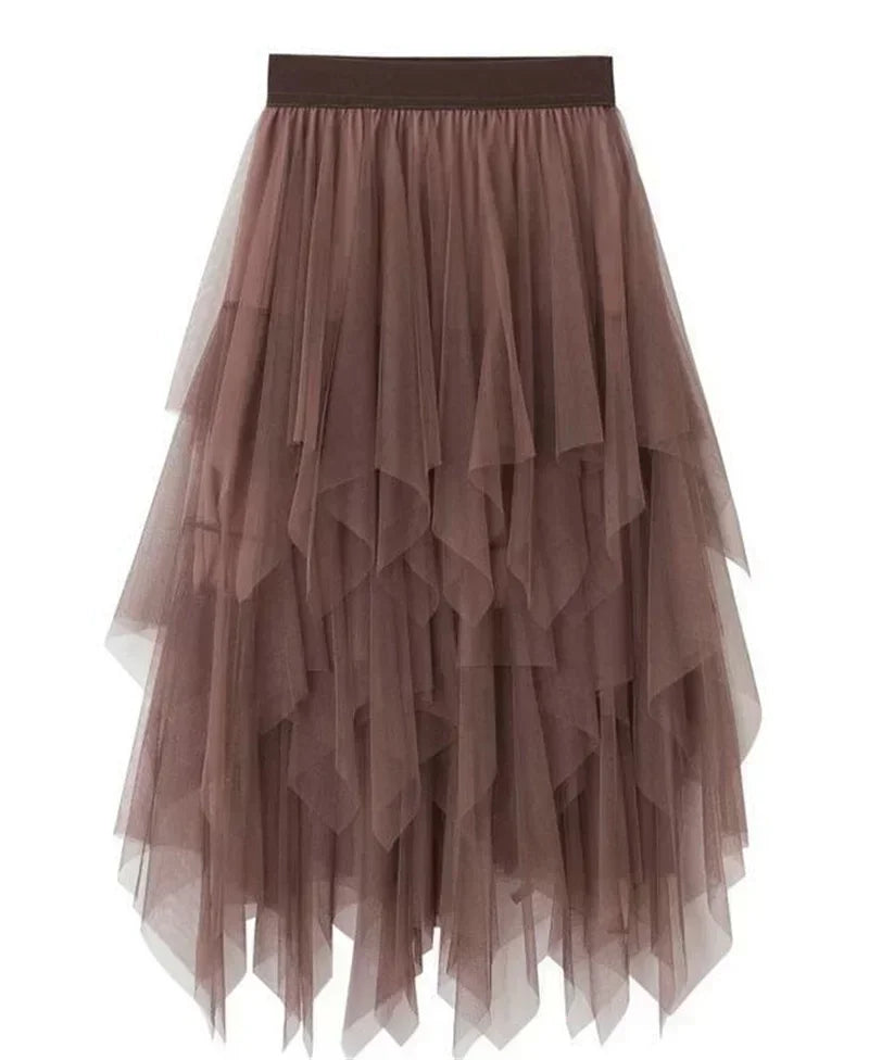 Fashion Tutu Skirt Casual High Waist Midi