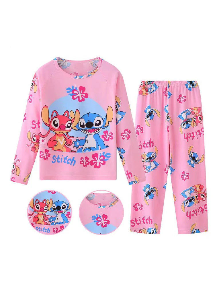 Stitch Angel Boy/Girl Long sleeved Kids Pajamas Set