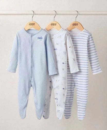 100% Cotton 3 Pcs Boys/Girls Romper Pajamas Jumpsuit