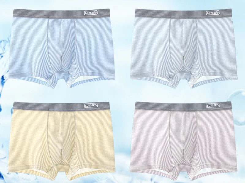 4PCS Teen Boys Mesh Breathable Underwear