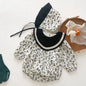 Baby Girls Long Sleeve Flower Embroidery Jumpsuit