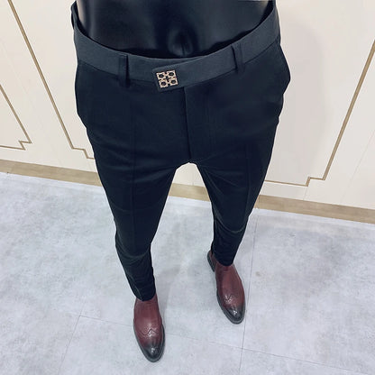 Men Stretch Slim Formal Casual Pants Fashion