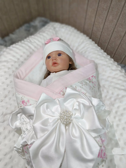 Boys/Girls French Lace Essential Receiving Blanket Ultra-Soft