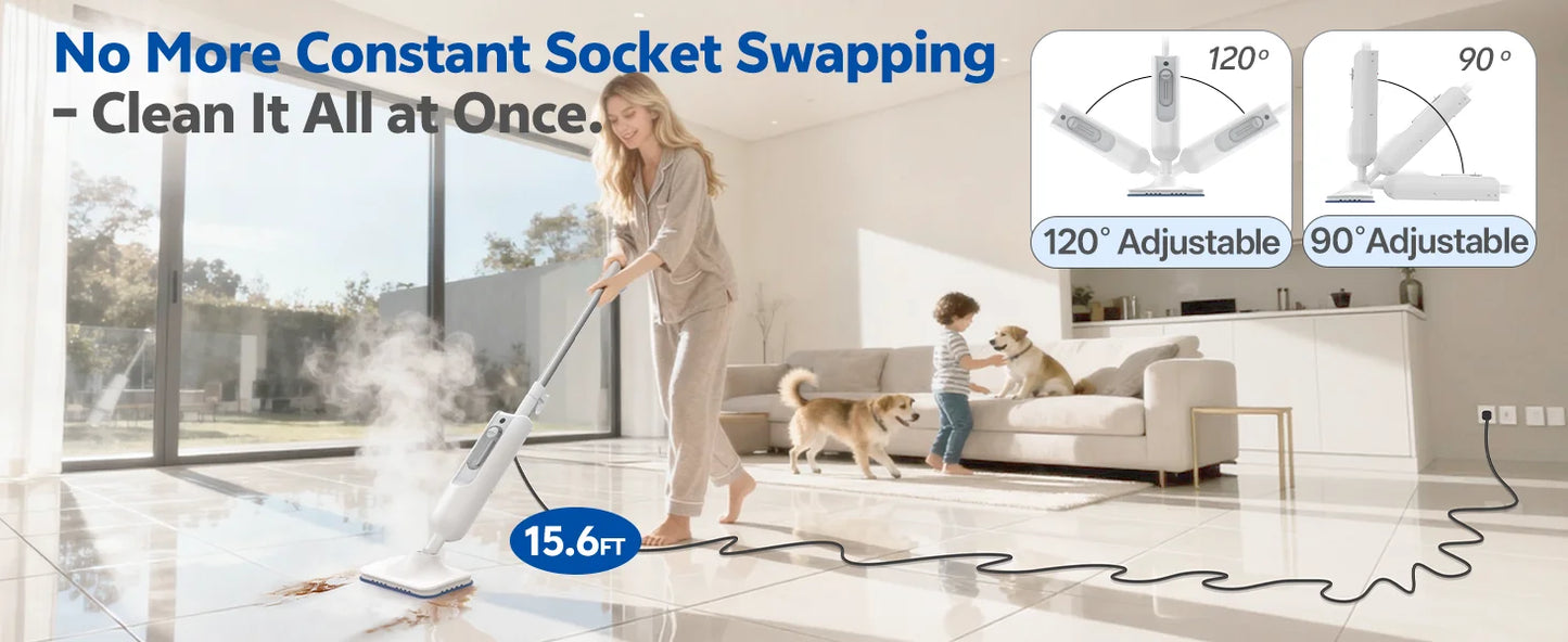Powerful Mop Scrubbing Steam Cleaner Detachable Floor