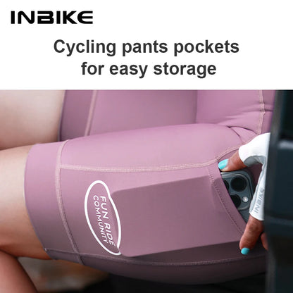 Women's Cycling Bib Shorts with Side Pockets