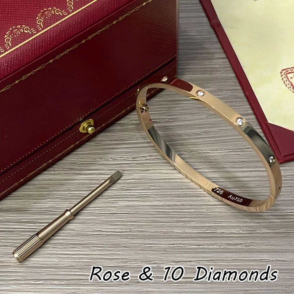 Diamond Cuff Women Bracelet Gold Tone