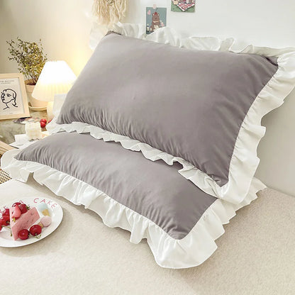 Princess Pillowcases With Ruffles Multiple Sizes Comfortable