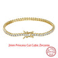 Shiny Tennis Bracelet Sterling Silver Cubic Zirconia