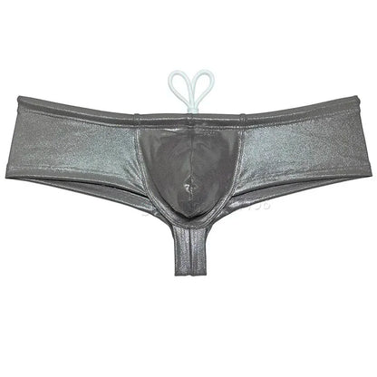 Sexy Men's Shiny Pouch Swimwear Bikini Drawstring
