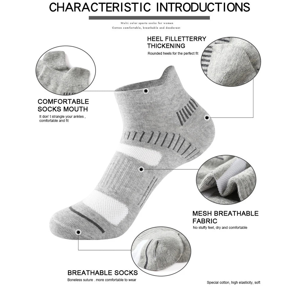 10 Pairs Men Ankle Athletic Socks