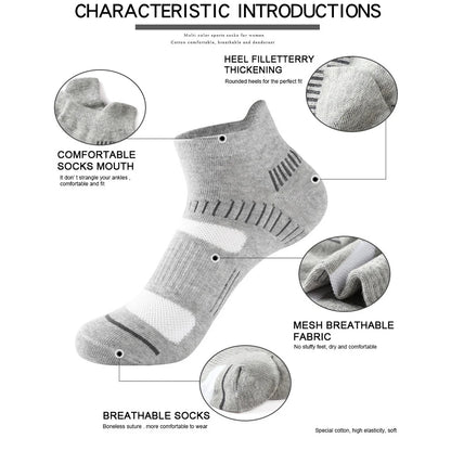 10 Pairs Men Ankle Athletic Socks