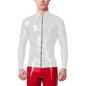 Mens Fashion Zipper Long Sleeve Jacket Turn-down Collar