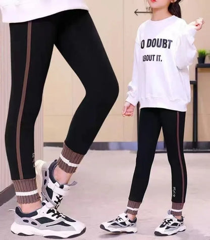 Kids' Thermal Fleece-Lined Thickened Leggings