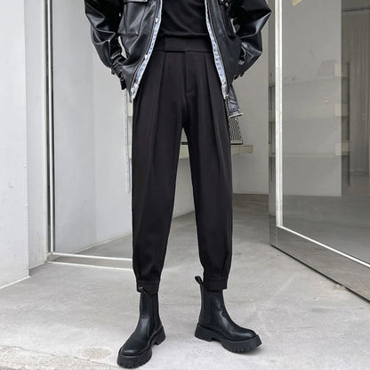 Solid Color Baggy Casual Harem Pants Men