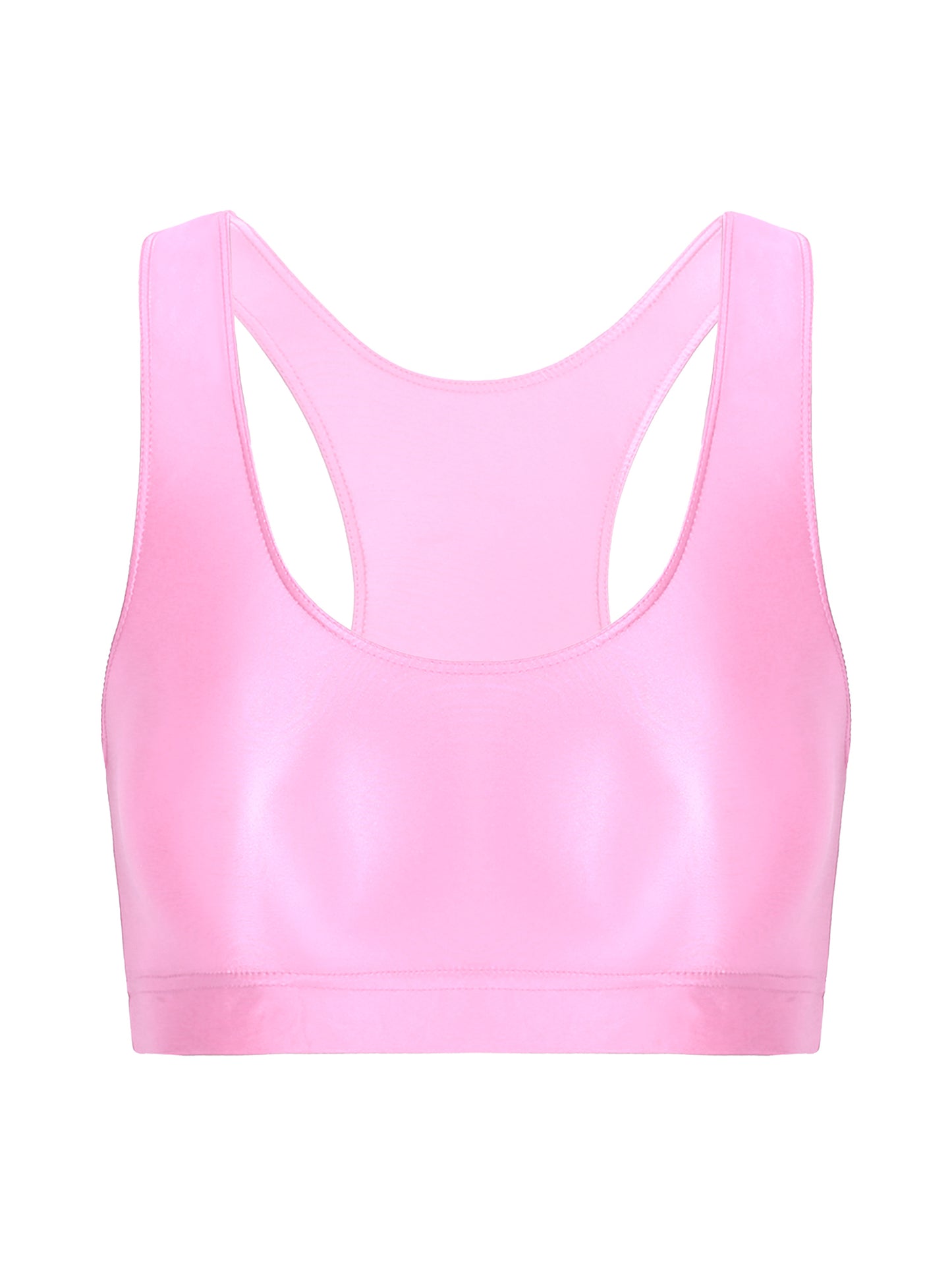 Glossy Womens Mid Waist Gym Fitness Yoga
