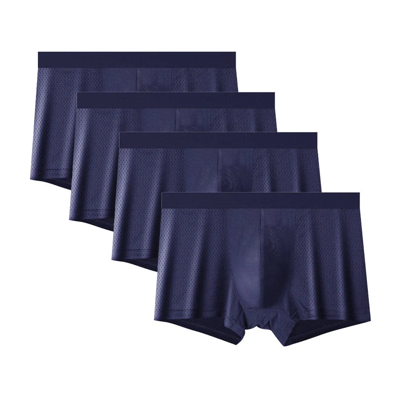 4pcs Mesh Bamboo Fiber Men's Boxerr XXXXL Large Size