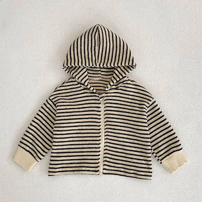 Girls Solid Color Knitted Cardigan Long Sleeves