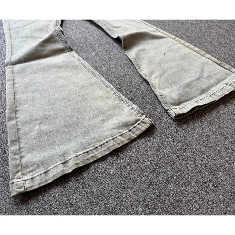 Washed Blue Zipper Pocket Fit Slim Jeans