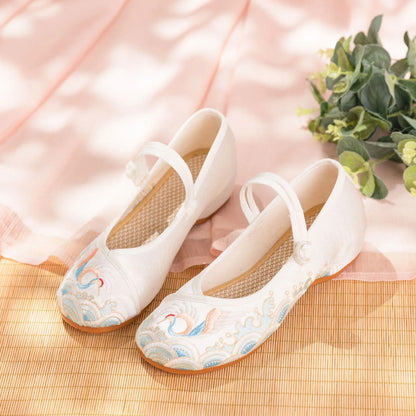 Womens Cloth Shoes Streetwear Embroidery Casual Vintage
