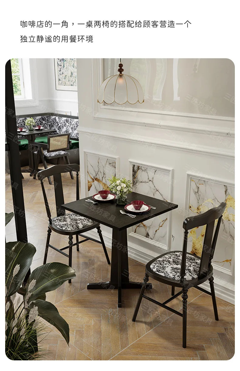 Western Dining Table and Chair Cafe Hotel