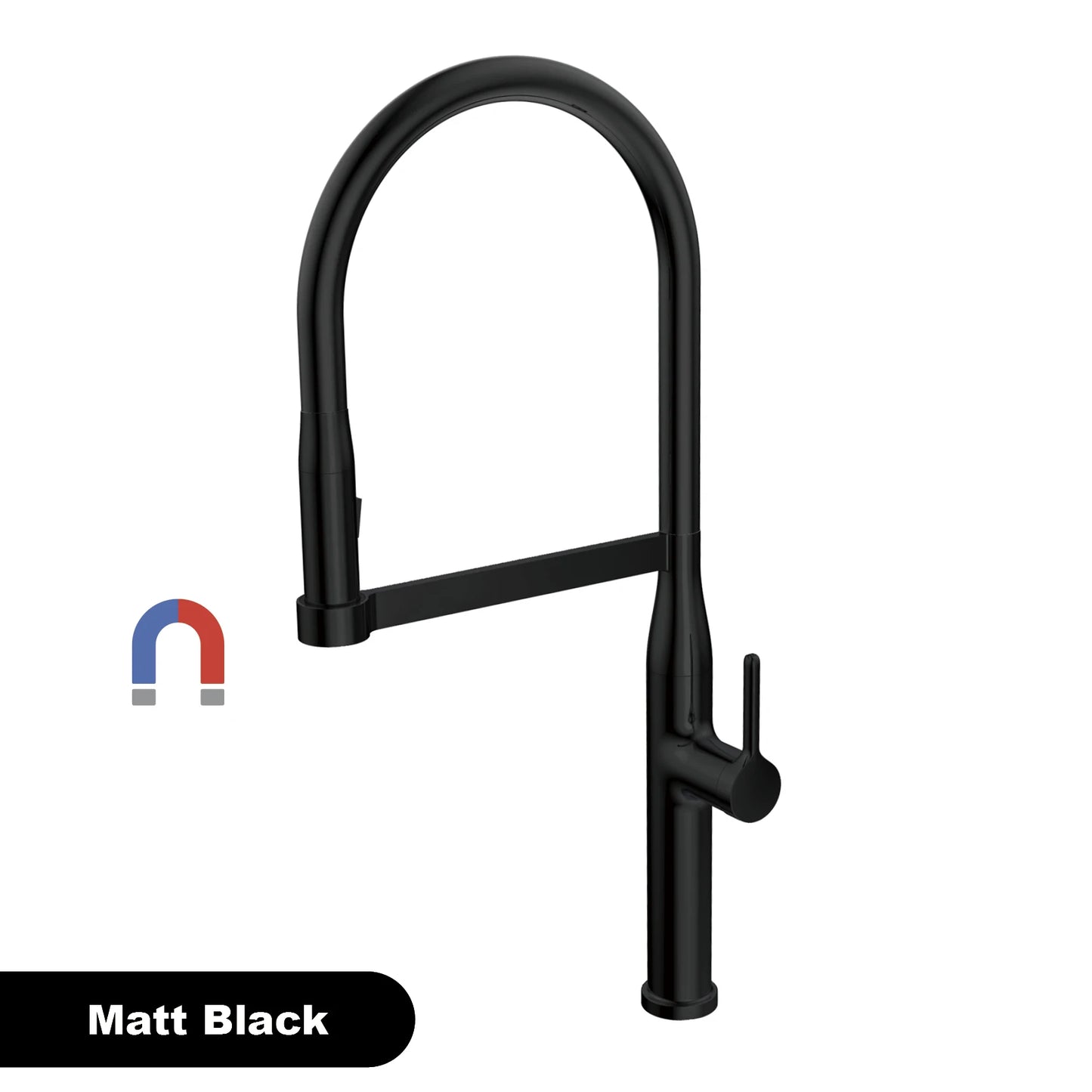 Luxury Brushed Gold Brass Pull Out Kitchen Faucet
