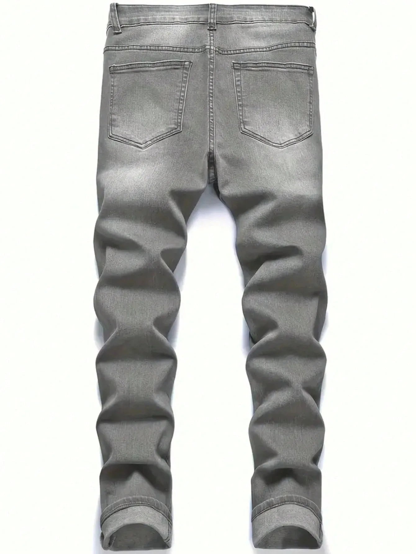 Man's Slim Jeans Retro Dating Style