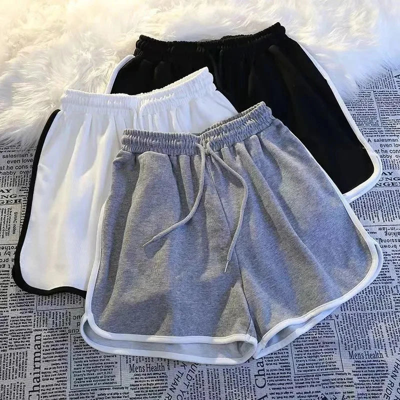 Striped Mini Sports Shorts Women Fashion Casual