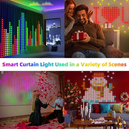 LED Smart Curtain Fairy Lights Music Strip