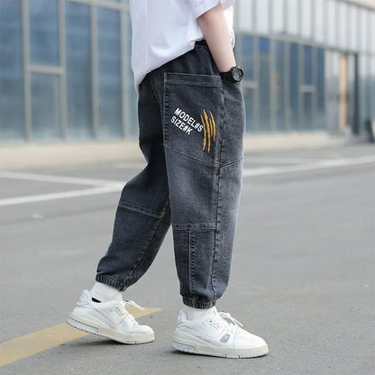 Loose Fit Boys' Jeans Trendy Oversized Denim