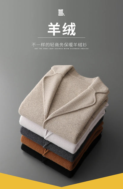 Men's Cashmere Knitted Cardigan Casual Jacket Top