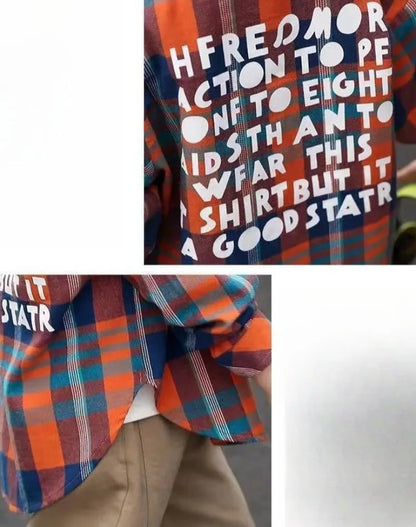 Boys' Long Sleeve Checkered Shirt for Toddler