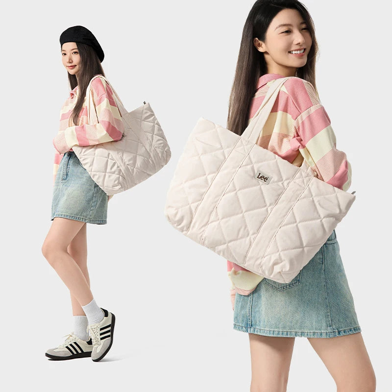 Womens LEE Large Soft Puffer Bag Quilted