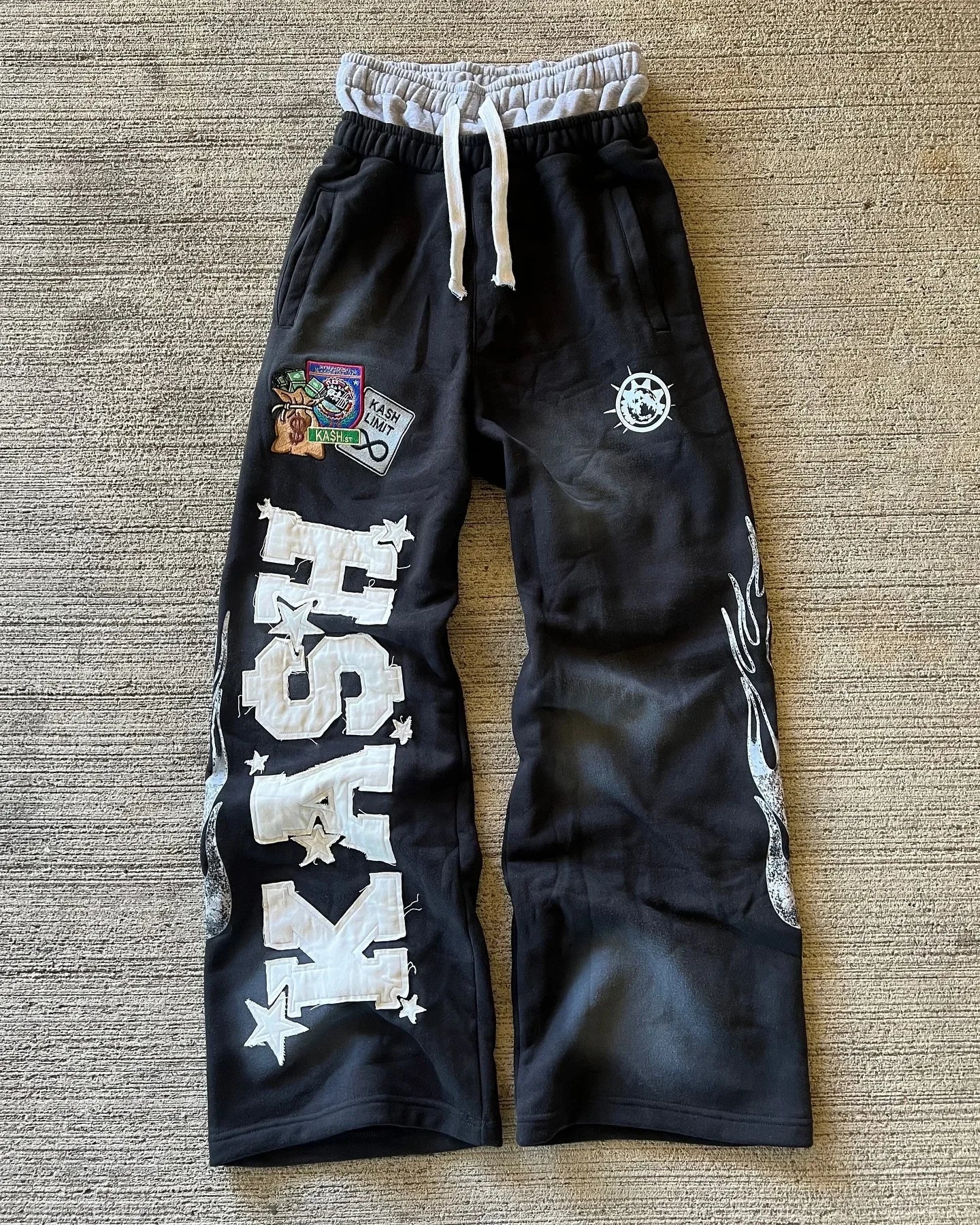 American Sweatpants Mens Gothic Hip Hop Baggy Elastic Waist